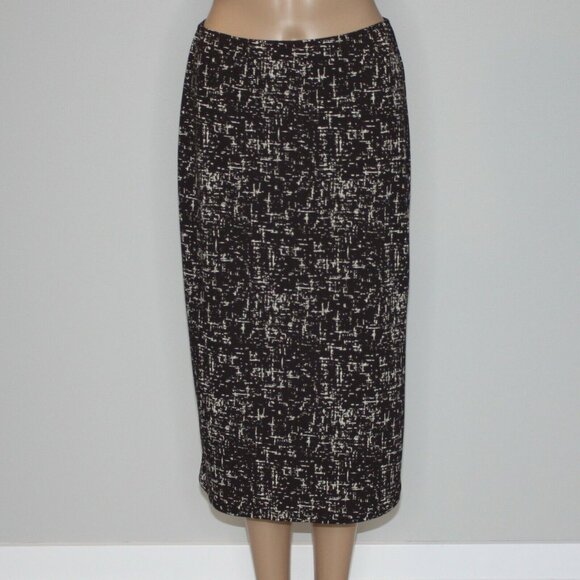 Kenneth Cole New York Women's Brown Abstract Print Skirt with Slit in size M NWT - Picture 3 of 6